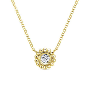 Gabriel & Co. Bujukan Yellow Gold Necklace (0.07 CTW)