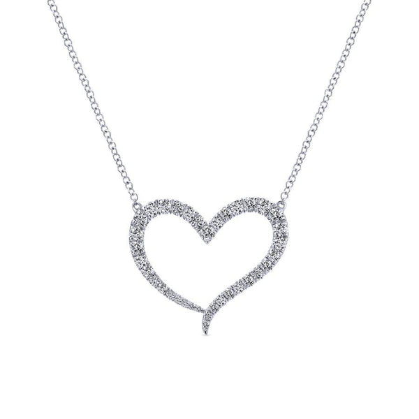 Gabriel & Co. Eternal Love White Gold Necklace (0.49 CTW)