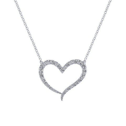 Gabriel & Co. Eternal Love White Gold Necklace (0.49 CTW)