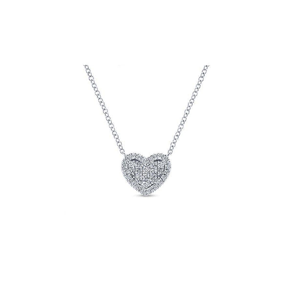 Gabriel & Co. Eternal Love White Gold Necklace (0.25 CTW)