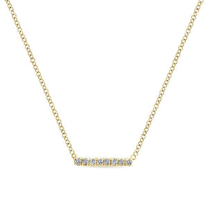 Gabriel & Co. Lusso Yellow Gold Necklace (0.06 CTW)