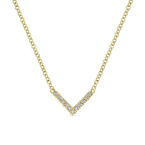 Gabriel & Co. Lusso Yellow Gold Necklace (0.05 CTW)
