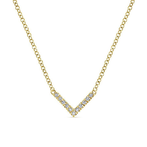Gabriel & Co. Lusso Yellow Gold Necklace (0.05 CTW)