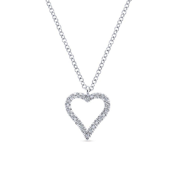 Gabriel & Co. Eternal Love White Gold Necklace (0.12 CTW)