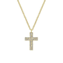 Load image into Gallery viewer, Gabriel &amp; Co. Faith Yellow Gold Necklace (0.17 CTW)