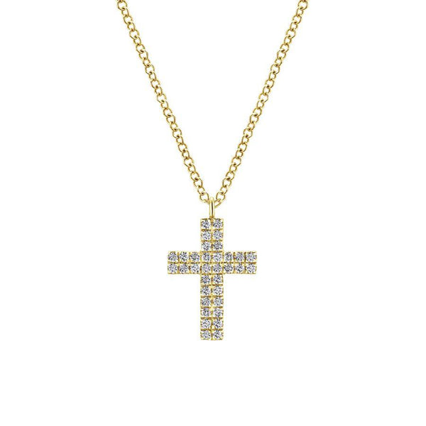 Gabriel & Co. Faith Yellow Gold Necklace (0.17 CTW)