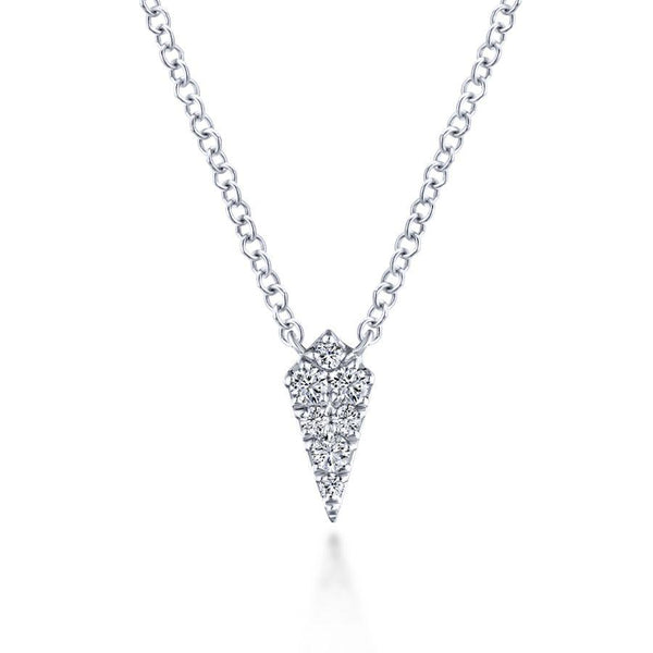 Gabriel & Co. Lusso White Gold Necklace (0.08 CTW)