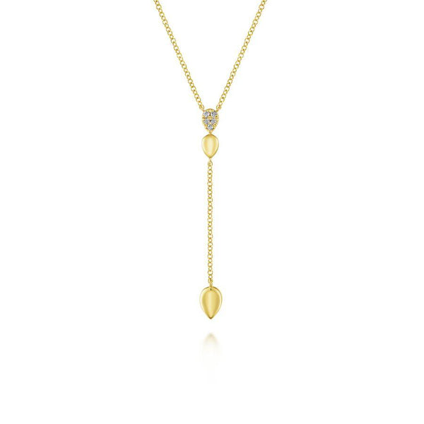 Gabriel & Co. Contemporary Yellow Gold Necklace (0.03 CTW)