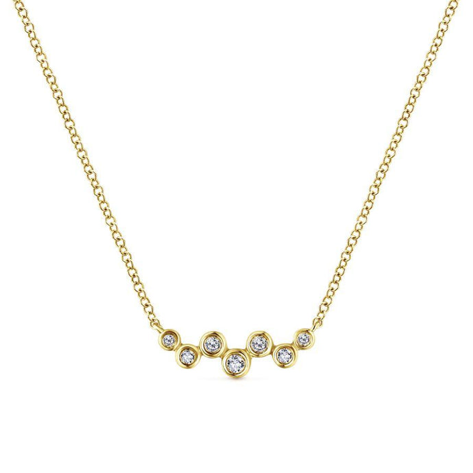 Gabriel & Co. Lusso Yellow Gold Necklace (0.08 CTW)