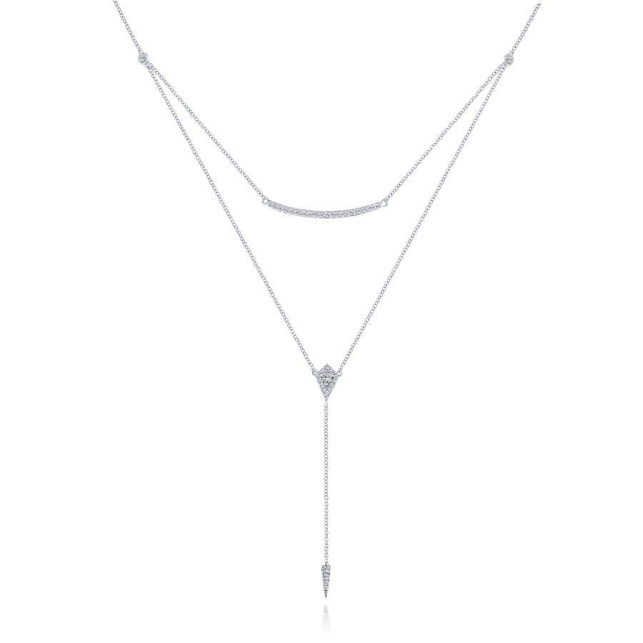 Gabriel & Co. Kaslique White Gold Necklace (0.44 CTW)