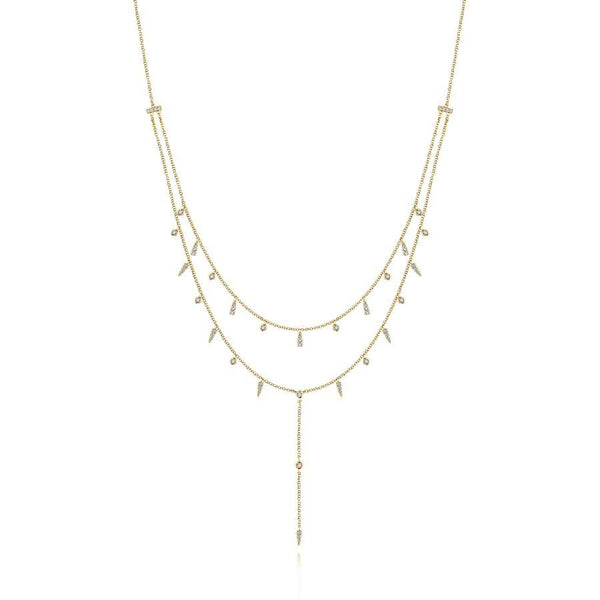 Gabriel & Co. Kaslique Yellow Gold Necklace (0.48 CTW)