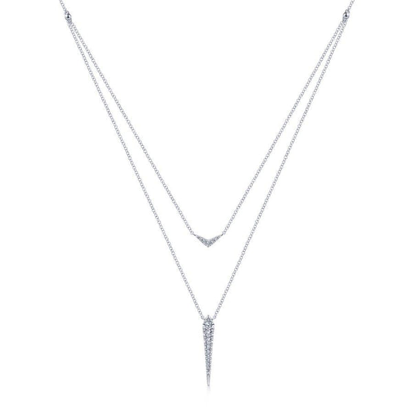 Gabriel & Co. Kaslique White Gold Necklace (0.23 CTW)