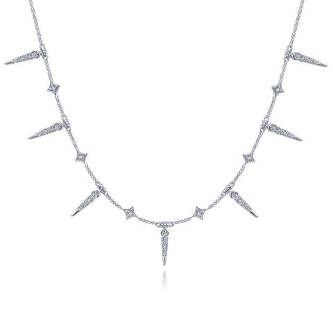 Gabriel & Co. Kaslique White Gold Necklace (0.26 CTW)