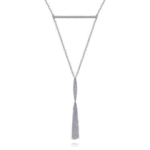 Gabriel & Co. Art Moderne White Gold Necklace (0.42 CTW)
