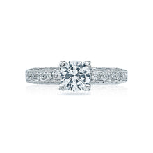 Load image into Gallery viewer, Tacori Platinum Classic Crescent Round Diamond Engagement Ring (0.4 CTW)