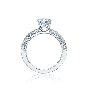 Tacori Platinum Classic Crescent Round Diamond Engagement Ring (0.4 CTW)