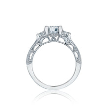Load image into Gallery viewer, Tacori 18k White Gold Reverse Crescent Round Diamond Engagement Ring (0.8 CTW)