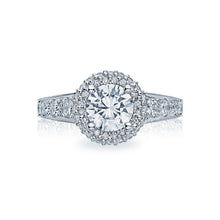 Load image into Gallery viewer, Tacori 18k White Gold Blooming Beauties White Gold Round Diamond Engagement Ring (0.81 CTW)