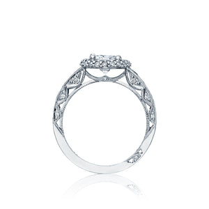 Tacori 18k White Gold Blooming Beauties White Gold Round Diamond Engagement Ring Setting (0.81 CTW)