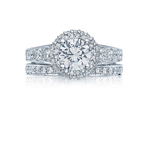 Tacori 18k White Gold Blooming Beauties White Gold Engagement Ring Setting (0.89 CTW)