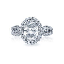 Load image into Gallery viewer, Tacori 18k White Gold Blooming Beauties White Gold Oval Diamond Engagement Ring (0.71 CTW)