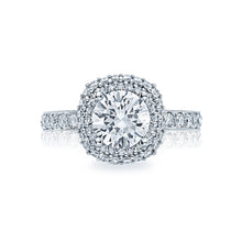 Load image into Gallery viewer, Tacori 18k White Gold Blooming Beauties White Gold Round Diamond Engagement Ring (0.78 CTW)