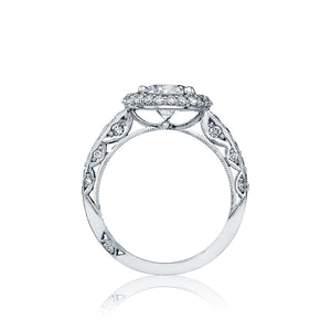 Tacori 18k White Gold Blooming Beauties White Gold Round Diamond Engagement Ring (0.78 CTW)
