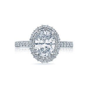 Tacori Blooming Beauties White Gold Oval Diamond Engagement Ring (0.69 CTW)