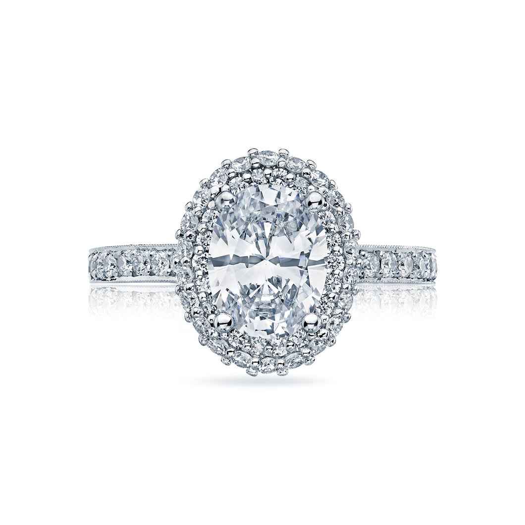 Tacori Blooming Beauties White Gold Oval Diamond Engagement Ring (0.69 CTW)