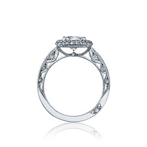 Tacori 18k White Gold Blooming Beauties Round Diamond Engagement Ring (0.67 CTW)