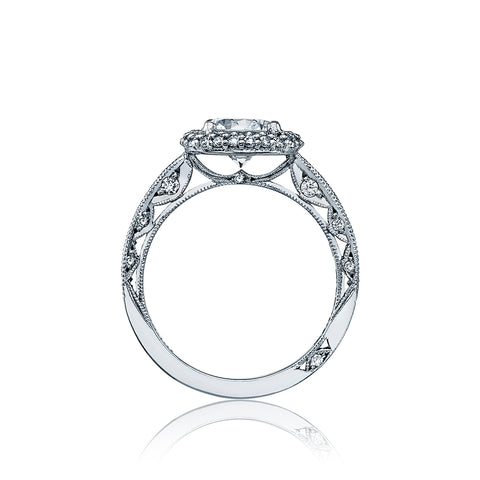 Tacori 18k White Gold Blooming Beauties Round Diamond Engagement Ring Setting (0.67 CTW)