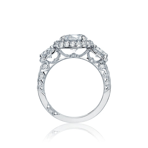 Tacori 18k White Gold Blooming Beauties Round Diamond Engagement Ring Setting (1.65 CTW)