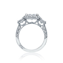 Load image into Gallery viewer, Tacori 18k White Gold Blooming Beauties Princess Diamond Engagement Ring (1.60 CTW)