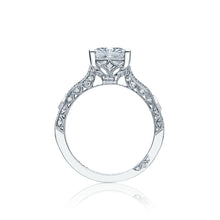 Load image into Gallery viewer, Tacori 18k White Gold Ribbon Princess Diamond Engagement Ring (0.36 CTW)