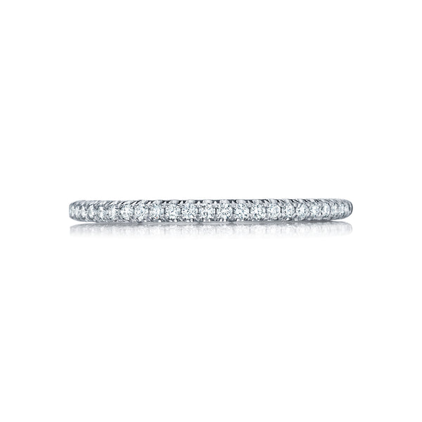 Tacori 18k White Gold Petite Crescent Diamond Wedding Band (0.24 CTW)