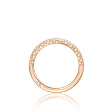 Load image into Gallery viewer, Tacori 18k Rose Gold Petite Crescent Diamond Wedding Band (0.24 CTW)