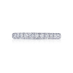 Tacori 18k White Gold Petite Crescent Diamond Wedding Band (0.98 CTW)