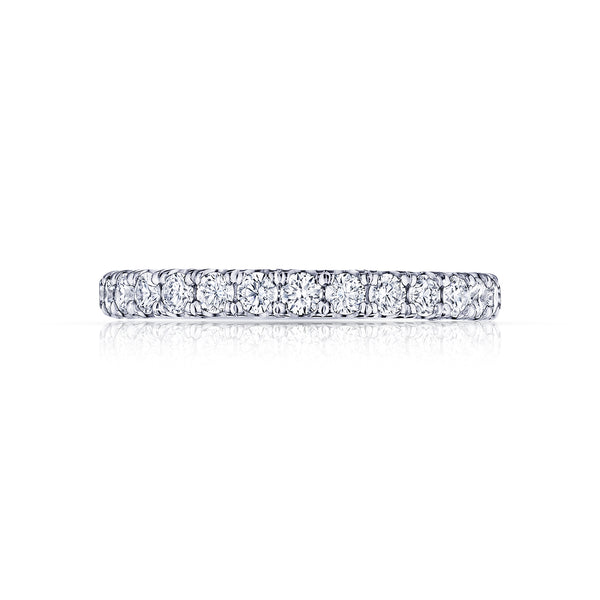 Tacori 18k White Gold Petite Crescent Diamond Wedding Band (0.98 CTW)