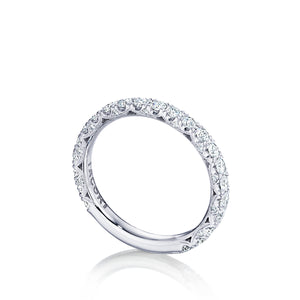 Tacori 18k White Gold Petite Crescent Diamond Wedding Band (0.98 CTW)