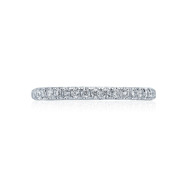 Tacori 18k White Gold Petite Crescent Diamond Wedding Band (0.68 CTW)