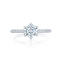 Load image into Gallery viewer, Tacori 18k White Gold Petite Crescent Round Diamond Engagement Ring (0.25 CTW)