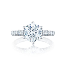 Load image into Gallery viewer, Tacori 18k White Gold Petite Crescent Round Diamond Engagement Ring (0.67 CTW)