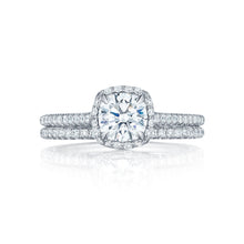 Load image into Gallery viewer, Tacori 18k White Gold Petite Crescent Round Diamond Engagement Ring (0.37 CTW)