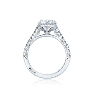 Tacori 18k White Gold Petite Crescent  Engagement Ring (0.55 CTW)