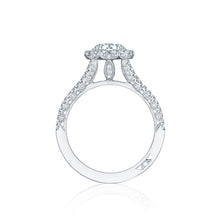 Load image into Gallery viewer, Tacori 18k White Gold Petite Crescent Round Diamond Engagement Ring (0.64 CTW)