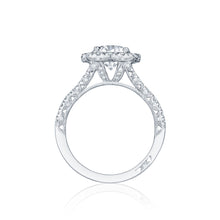 Load image into Gallery viewer, Tacori 18k White Gold Petite Crescent Round Diamond Engagement Ring (0.84 CTW)