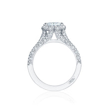 Load image into Gallery viewer, Tacori 18k White Gold Petite Crescent Princess Diamond Engagement Ring (0.78 CTW)