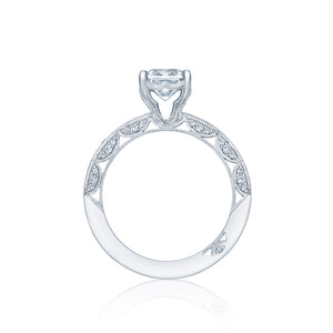 Tacori 18k White Gold Classic Crescent Princess Diamond Engagement Ring (0.41 CTW)