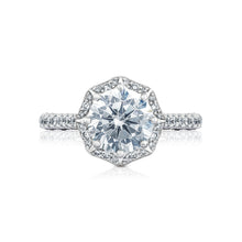 Load image into Gallery viewer, Tacori 18k White Gold Petite Crescent Round Diamond Engagement Ring (0.58 CTW)