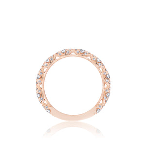 Tacori 18k Rose Gold Petite Crescent Diamond Wedding Band (0.56 CTW)